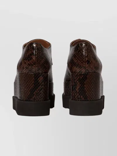 Stella Mccartney Sneakelyse Sneakers In Python Print Polyuretan In Brown