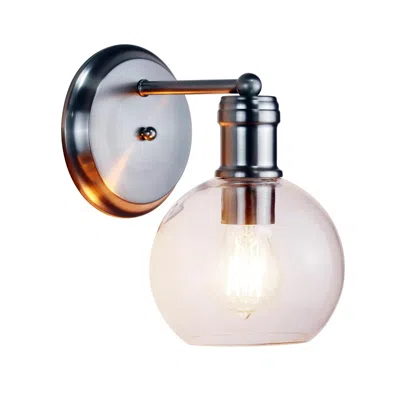 Chloelighting Oxa Transitional Brushed Nickel 1 Light Indoor Wall Sconce 6" Wide