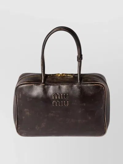 Miu Miu Beau Vintage-effect Nappa Leather Bags