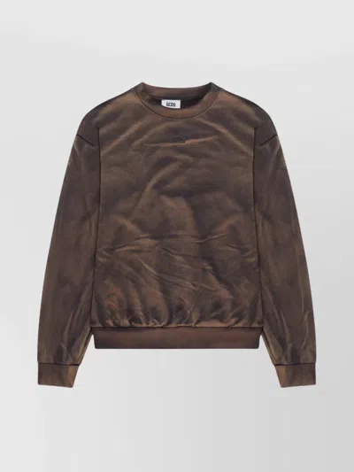 Gcds Solarized Crewneck Tie-dye Design In Brown