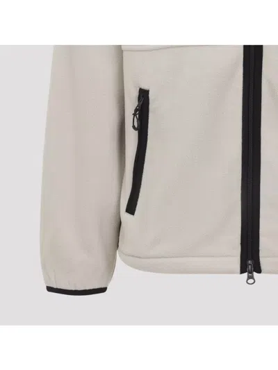 Carhartt Fleece Jacket With Adjustable Hood And Zippered Pockets In Neutral