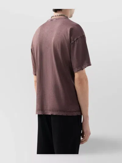Gcds Faded Effect T-shirt In Burgundy