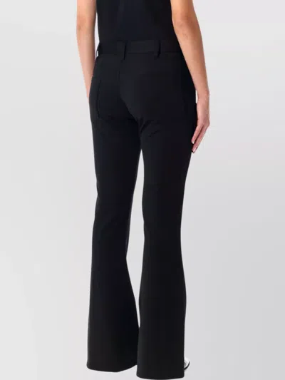 Junya Watanabe Flared Low Rise Trousers In Black