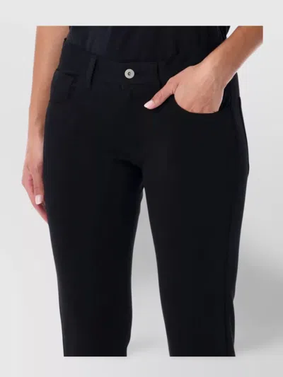 Junya Watanabe Flared Low Rise Trousers In Black