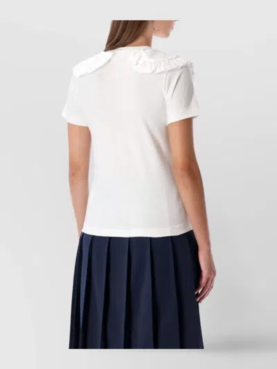 Comme Des Garçons Max Mara Sportmax Black Wool Blend Dress In White