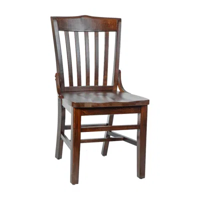 Flash Furniture School House Back Walnut Wood Restaurant Chair In Brown