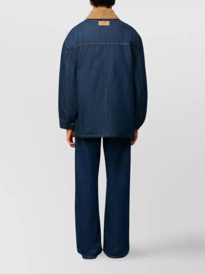 Ami Alexandre Mattiussi Ami Paris Denim Padded Jacket In Blue