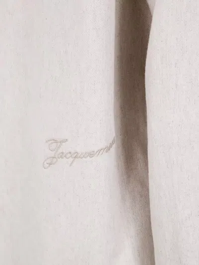 Jacquemus Simon Denim Shirt Long Sleeves In Neutral