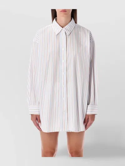 Remain Birger Christensen Relaxed Fit Striped Cotton Shirt In Multi