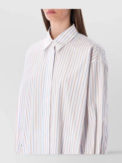 Remain Birger Christensen Relaxed Fit Striped Cotton Shirt In Multi