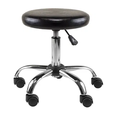 Winsome Wood Clark Round Cushion Swivel Stool With Adjustable Height