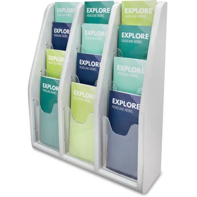 Deflecto Multi-compartment Literature Display - 12 Pocket(s) - 19.8" Height X 15.8" Width X 5" Depth In Multi