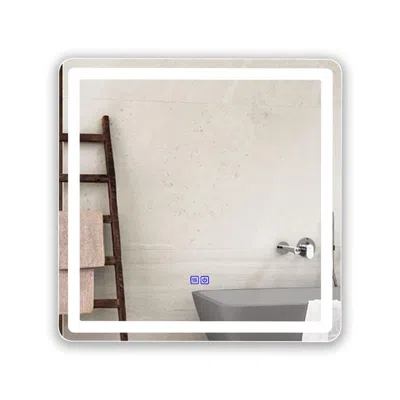 Chloelighting Luminosity Back Lit Square Touchscreen Led Mirror 3 Color Temperatures 3000k-6000k 28" Wide