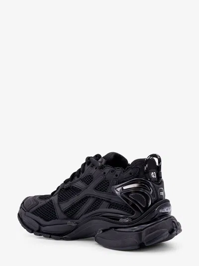 Balenciaga Men Runner Mesh And Leather Sneakers In Black