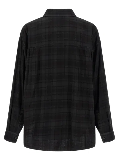 Balenciaga Layered Construction Shirt Featuring Patch Pocket In Black