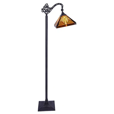 Chloelighting Innes Tiffany-style 1 Light Reading Floor Lamp 11" Wide