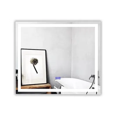 Chloelighting Luminosity Back Lit Rectangular Touchscreen Led Mirror 3 Color Temperatures 3000k-6000k 28" Wide