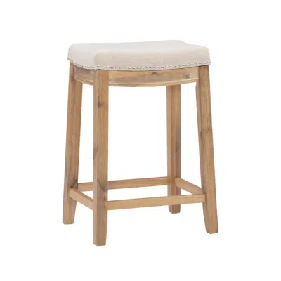 Linon Claridge Acacia Counter Stool In Brown