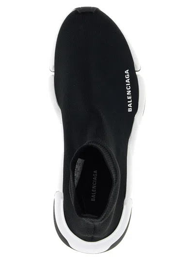 Balenciaga Black Stretch Fabric Speed 2.0 Sneakers In Multi