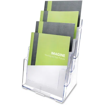 Deflecto Multi-compartment Docuholder - 920 X Sheet - 4 Compartment(s) - 1.57" - 13.5" Height X 9.3" In Transparent