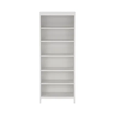 Tvilum Madrid Adjustable 6 Shelf Bookcase, Open Storage Home Office Bookshelf, White