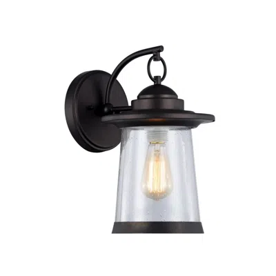 Chloelighting Linon Transitional 1 Light Rubbed Bronze Outdoor Wall Sconce 13" Height