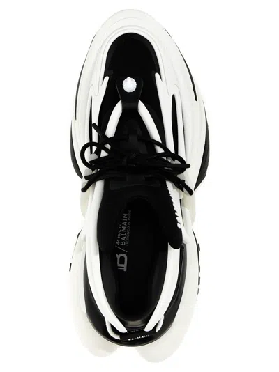 Balmain Unicorn Low-top Sneakers In Neoprene And Leather In Black
