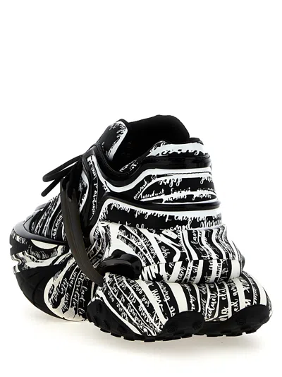Balmain Unicorn Wave Lace-up Sneakers In Animal Print