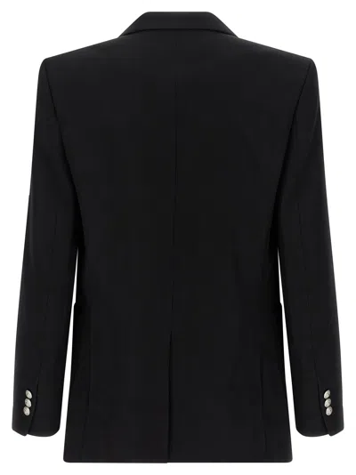 Balmain Black Wool Blazer In Black