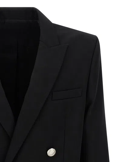 Balmain Black Wool Blazer In Black