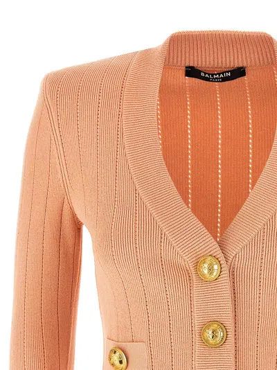Balmain Chiocciola Cardigan In Neutral