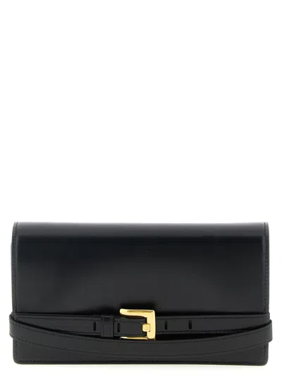 Balmain Chain Strap Buckle Detail Gold-tone Hardware In Black