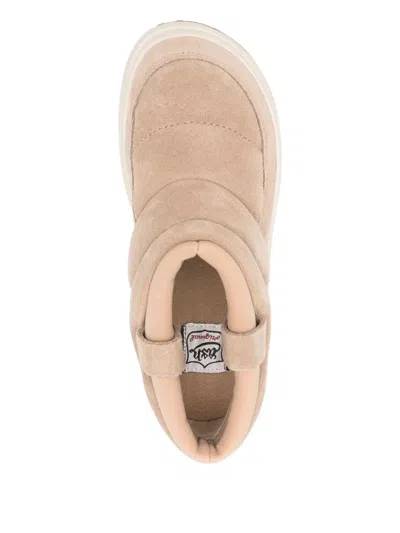 Ash Padded Platform Boots In Neutral