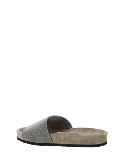 Brunello Cucinelli Sandals In Gray