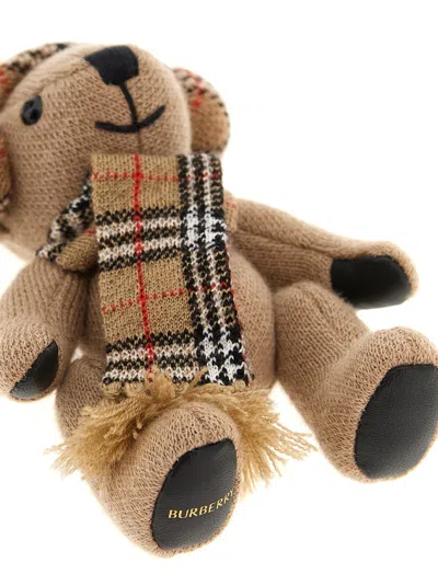 Burberry Checked Wool And Cashmere-blend And Gold-tone Bag Charm In Brown