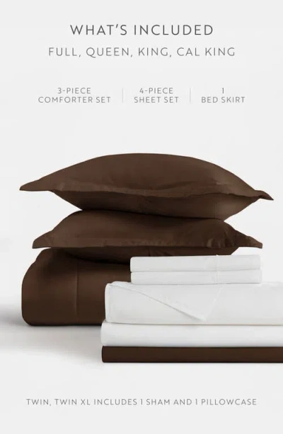 Ienjoy Home Premium Comforter & Sheet Bed In A Bag Set In Brown