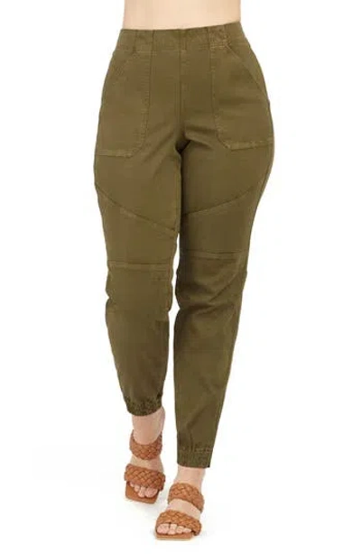 Spanx Stretch Twill Jogger Pants In Green