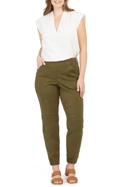 Spanx Stretch Twill Jogger Pants In Green