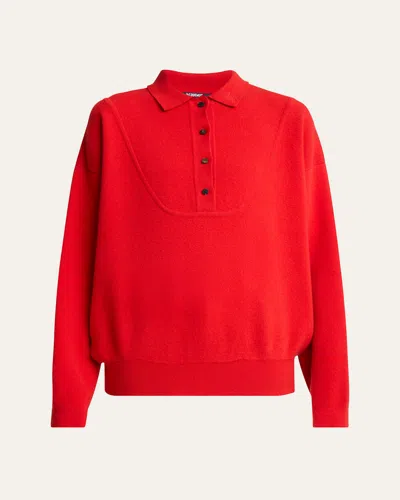 Jacquemus La Maille Vereuse Ball Sweater In Red