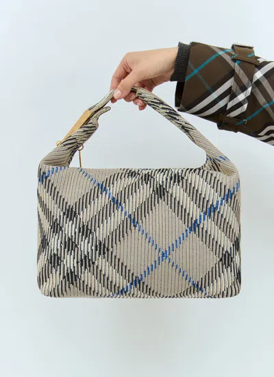 Burberry Women Medium Peg Duffle Handbag In White