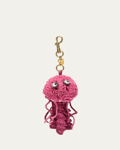Anya Hindmarch Jellyfish Pom-pom Bag Charm In Pink