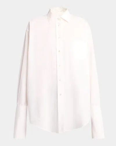 The Row Ment Poplin Button-down Shirt In White