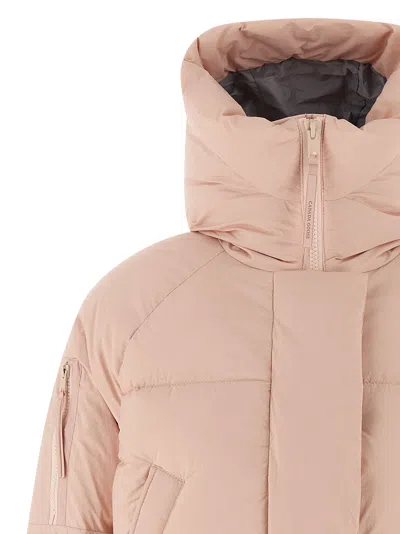 Canada Goose Cropped Puffer Jacket With High Collar In Pink