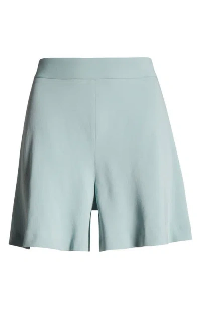Frame Womens The Fluid Tailored High-rise Stretch-woven Shorts Robin Egg Blue In Green
