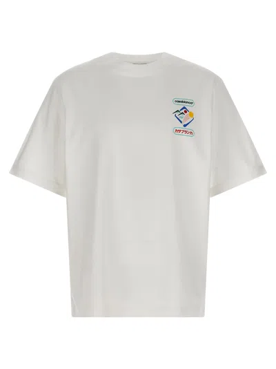 Casablanca Montagne Ondulee Crewneck T-shirt In White