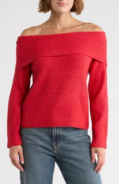 Rdi Marylin Cowl Neck Sweater In Red