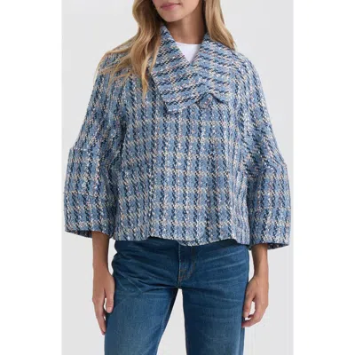 Nvlt Oversized Knit Bomber Jacket In Multi