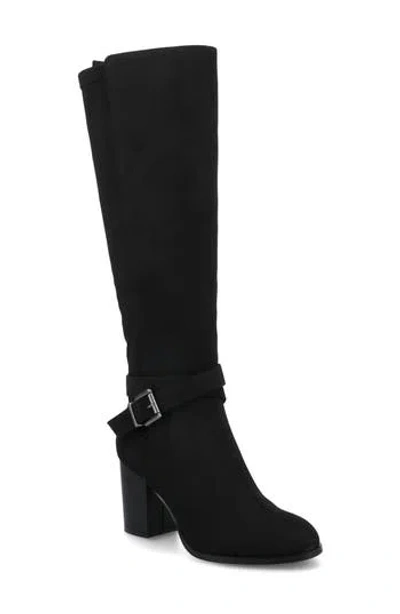 Journee Collection Avalonn Block Heel Boot In Black