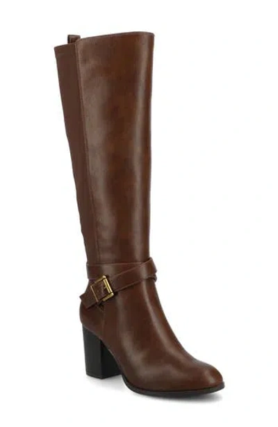 Journee Collection Avalonn Block Heel Boot In Brown