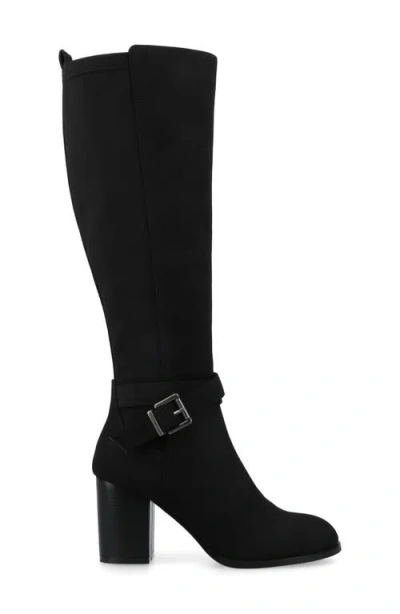 Journee Collection Avalonn Block Heel Boot In Black